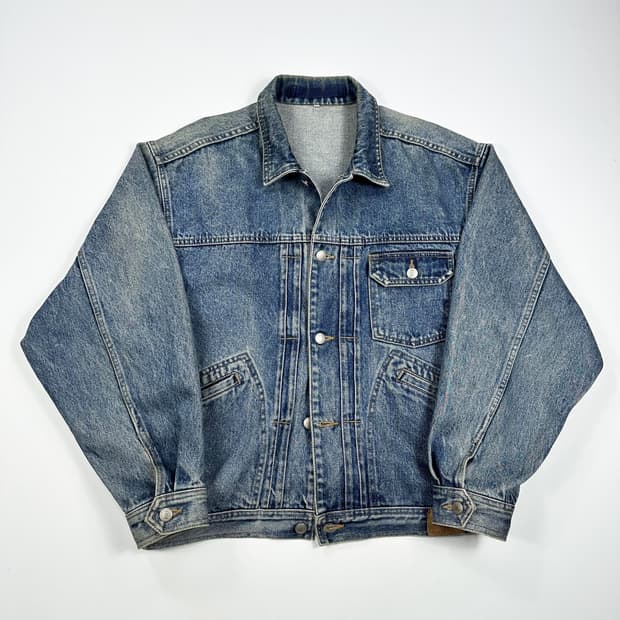 JPN 재팬빈티지 오버핏 데님 트러커자켓 M