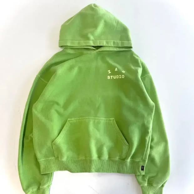 아이앱 후드티 애플그린