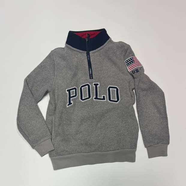 폴로 랄프로렌 키즈 스펠 아웃 반집업 후리스 7