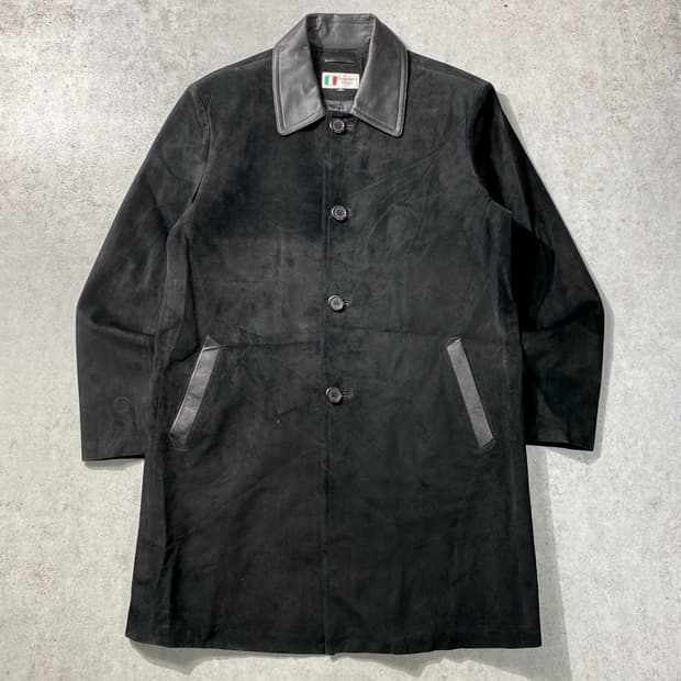[M] Material By Italy 리얼 스웨이드 레더 코트