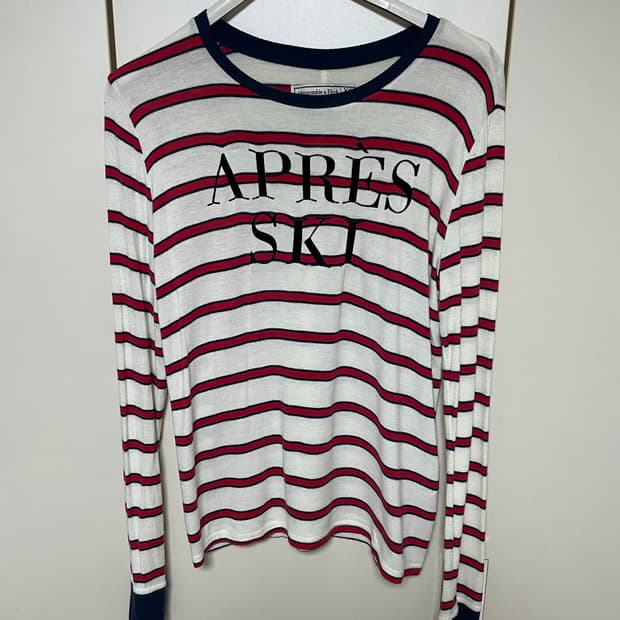 Abercrombie & Fitch 스트라이프 긴팔 티셔츠 XS