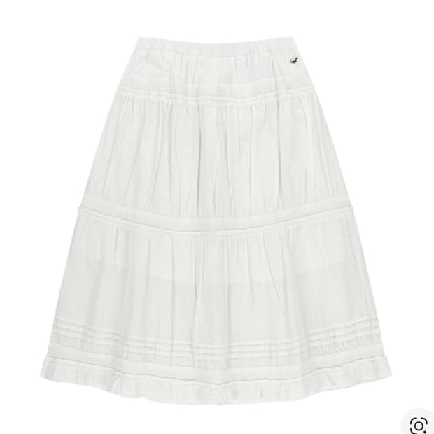 코이세이오 셔링 미디 스커트 화이트 2사이즈