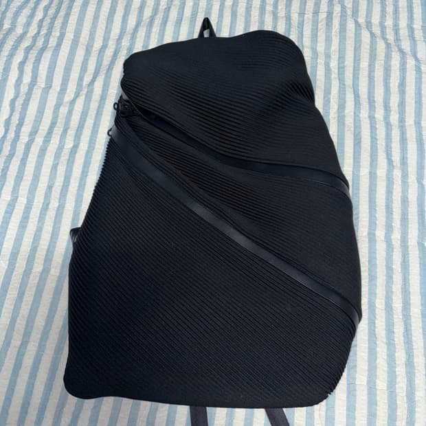 플리츠 플리츠 바이어스 백팩