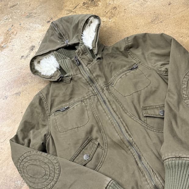 MOSSIMO SUPPLY CO 카키 후드 자켓 