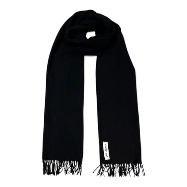 OUE LEGACY Black Fringe Scarf