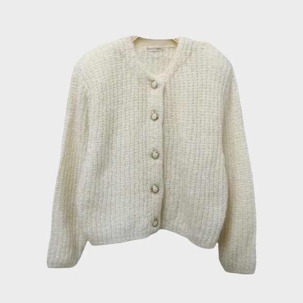 BIANCO 울 혼방 니트 가디건  62148