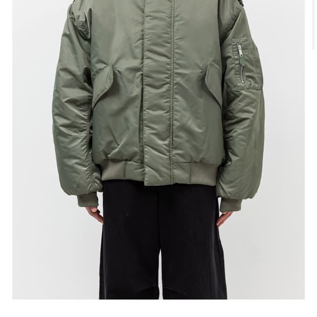 엔타이어스튜디오 v22 봄버 자켓 ma1 블랙 m