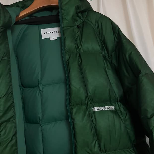 예스아이씨 그린 오리털패딩 (정가29