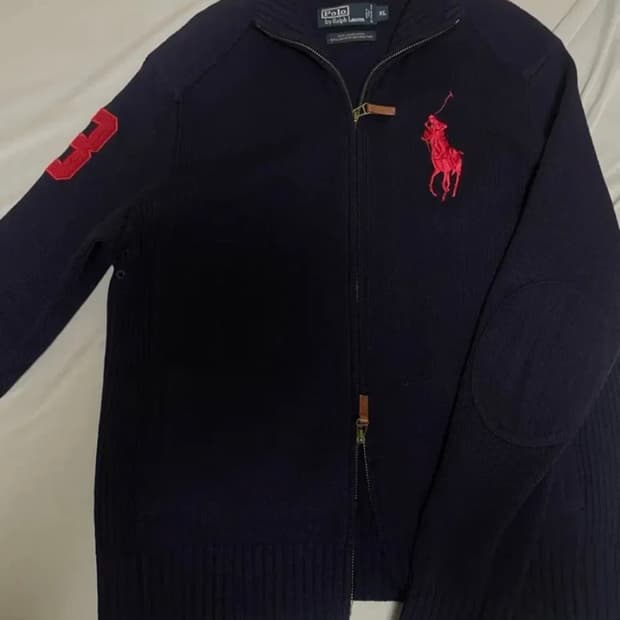 폴로 빅포니 램스울 니트집업