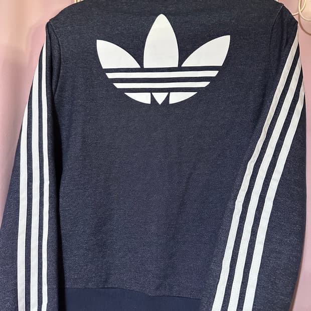 아디다스져지 아디다스 파이어버드 데님스타일 트랙탑 아디다스 불꽃