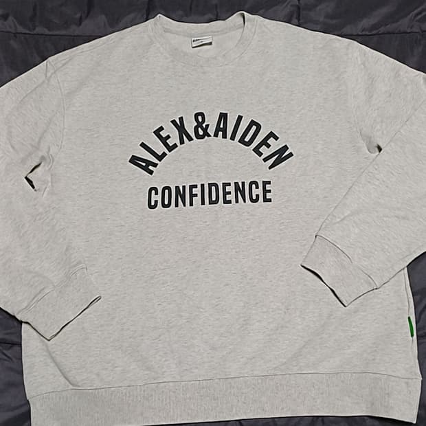 알렉스앤에이든 오버핏맨투맨 105 가슴62 기장70