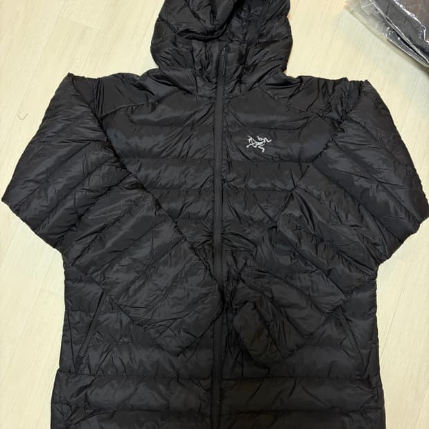 XL 아크테릭스 세륨 LT 블랙 후디 다운 자켓