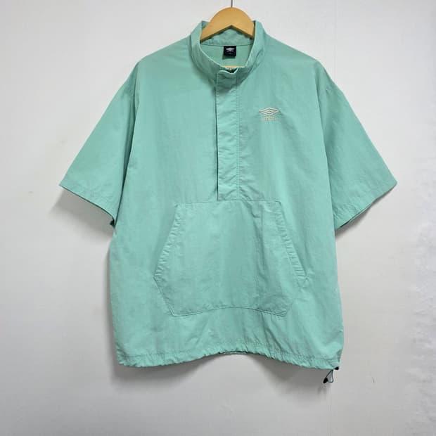 XL 엄브로 오버핏 우븐 반팔 아노락 민트