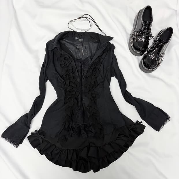 세실맥비 로맨틱고스 4피스 코르셋 코디세트