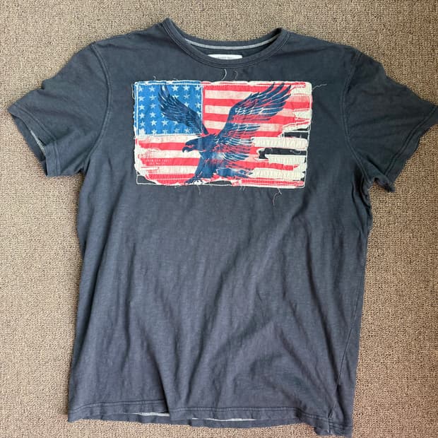 AMERICAN EAGLE 아메리칸이글 성조기 빈티지 반팔 티셔츠