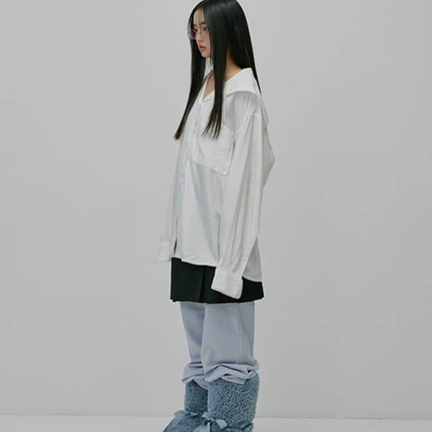 [미착] 프레클 bow sailor collar blouse