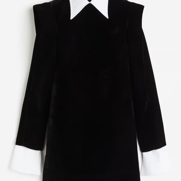 에이치앤엠 스튜디오 칼라드 벨벳 미니 드레스