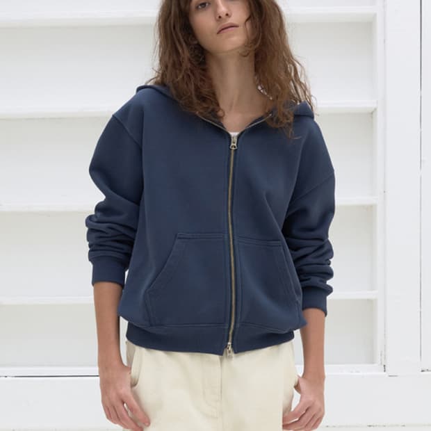 (유일매물) 포저 워시드 인디블루 후드집업