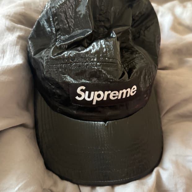 슈프림 글로스 립스탑 캠프캡 블랙