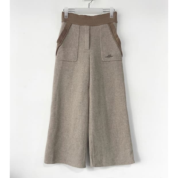 오즈세컨 24 크롭 밴딩 울 팬츠