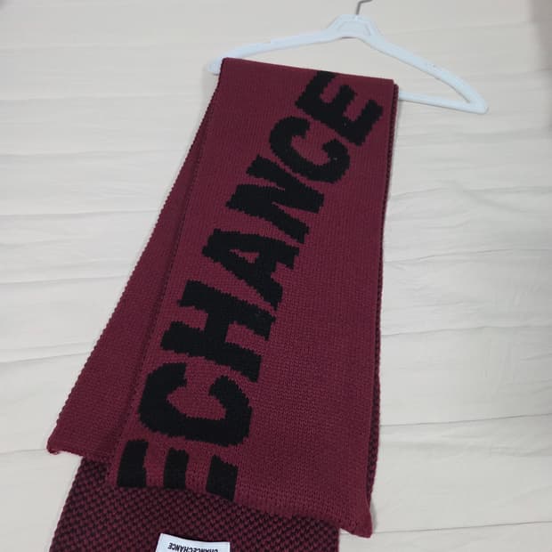 찬스찬스 버건디 롱 머플러