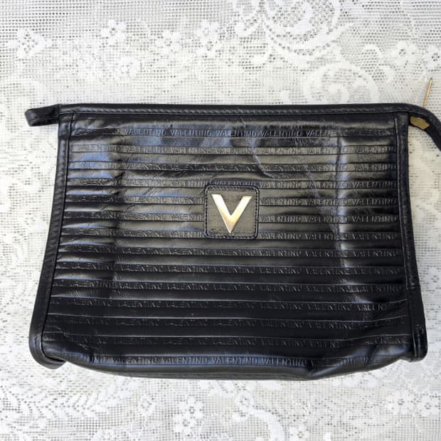 마리오 발렌티노 빈티지 레더 클러치백 (made in italy)