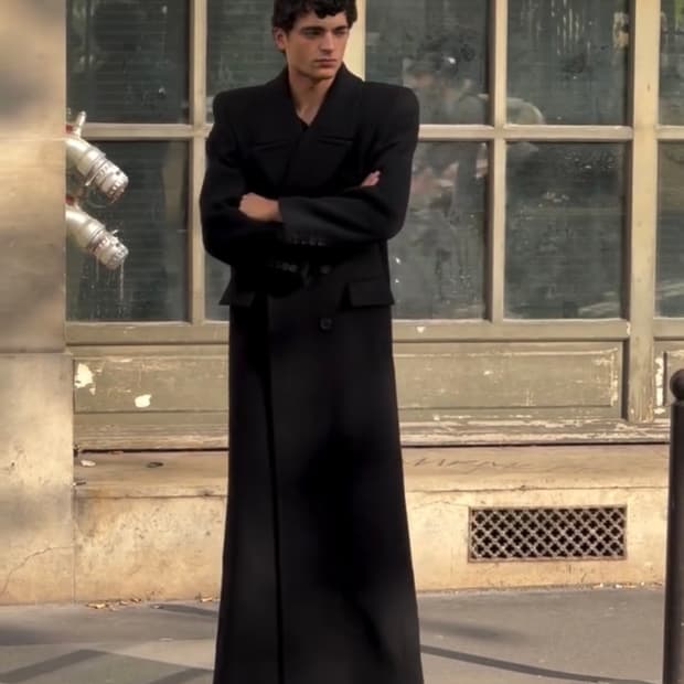 23fw saint laurent 맥시 코트