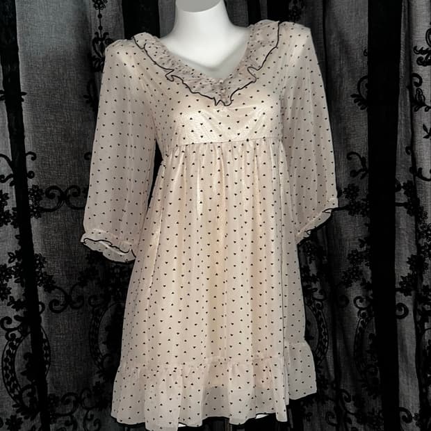 #CutieBlonde ivory chiffon dress