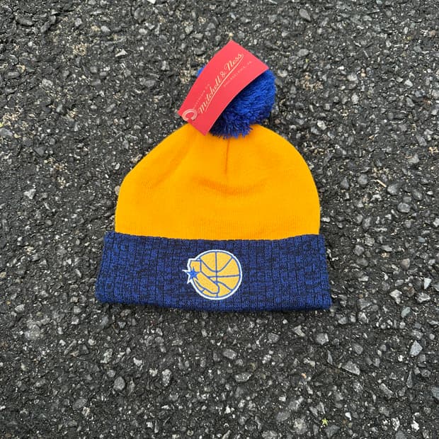 vintage mitchell&ness goldenstate beanie