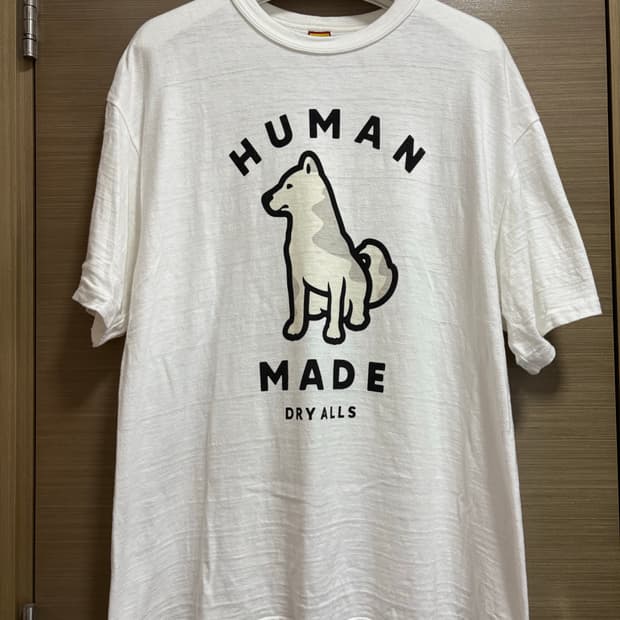휴먼메이드 웍스아웃 20주년 진돗개 티셔츠 화이트 XXXL