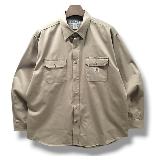 [2XL] 칼하트 브라운 투포켓 오버핏 긴팔셔츠