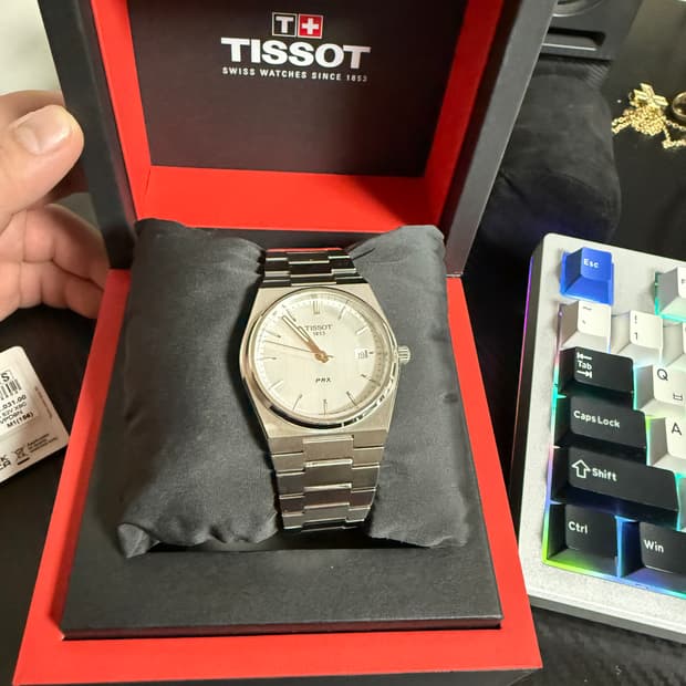 티쏘 prx 쿼츠 40mm 풀박스