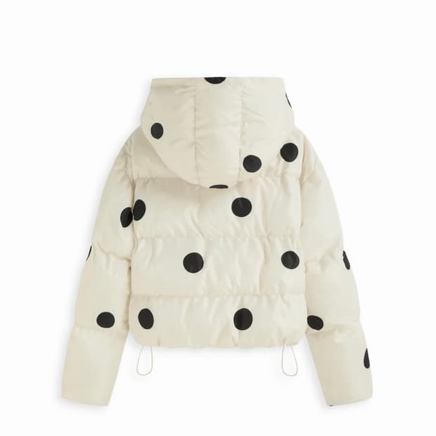 도트 크롭 패딩 M사이즈