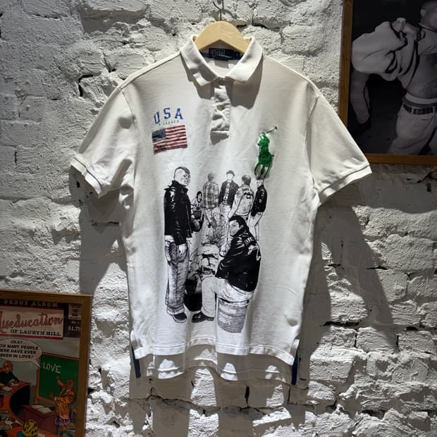 폴로 빅포니 성조기 USA 치프키프 커스텀 카라반팔티셔츠