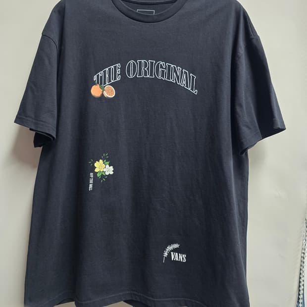 반스 오리지널 프린팅 면 반팔티 L(오버핏)