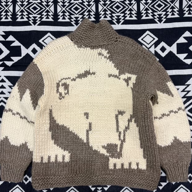 Cowichan (canadian sweater) L 북극곰 코위찬