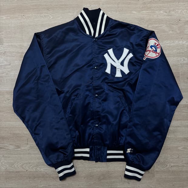 스타터 90s 뉴욕 양키스 바시티 자켓