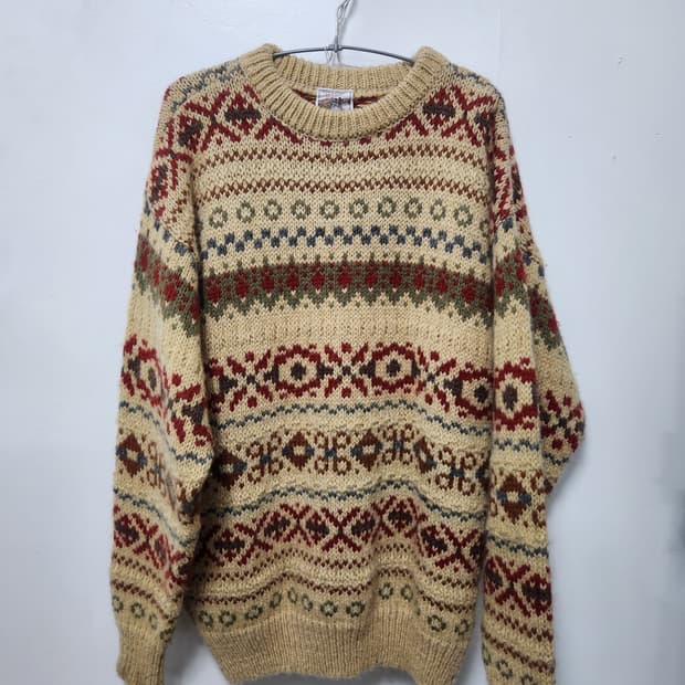 빈티지 겨울 앤티크 니트