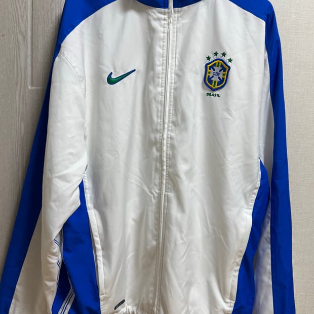 나이키 브라질 1998 리이슈 사커 레플리카 트랙 자켓 바람막이 M