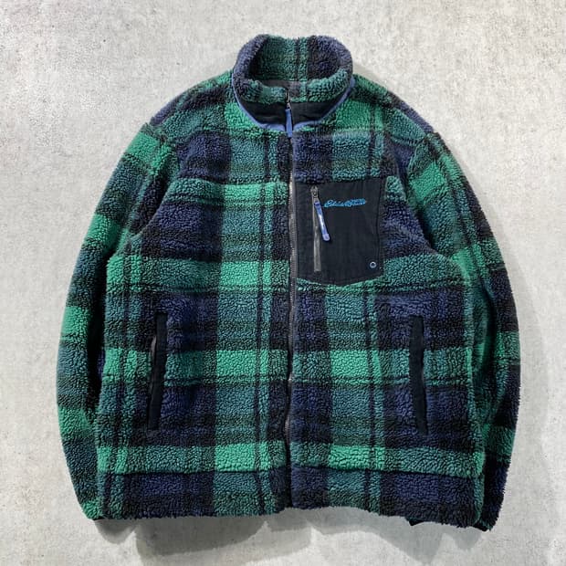 [2XL] Eddie Bauer 에디바우어 체크 플리스 자켓