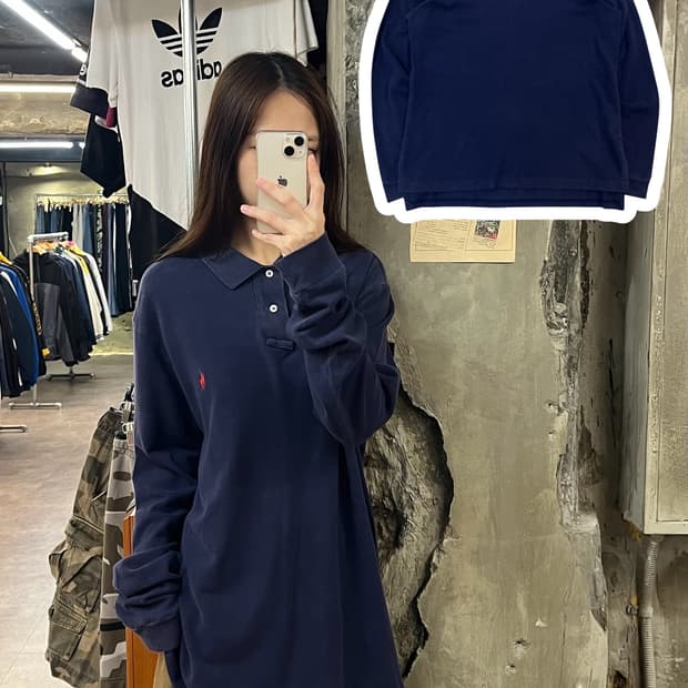 폴로 랄프로렌 카라 긴팔티 네이비 XL #csz997