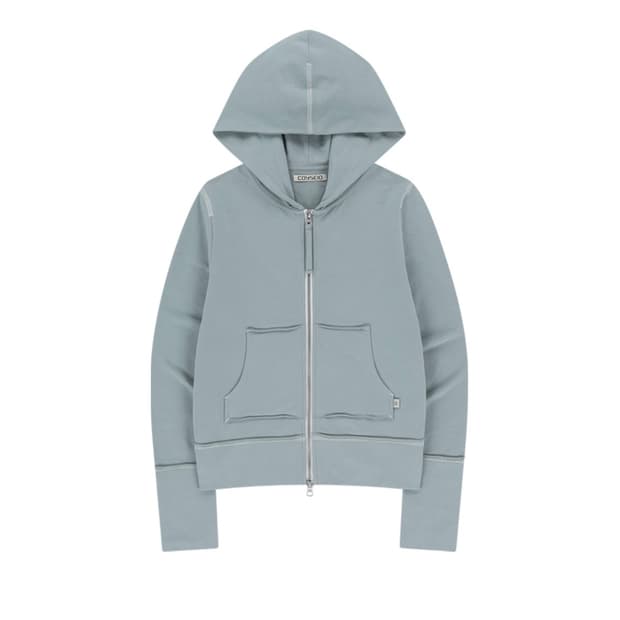 코이세이오 스티치 후드 집업 스카이 블루