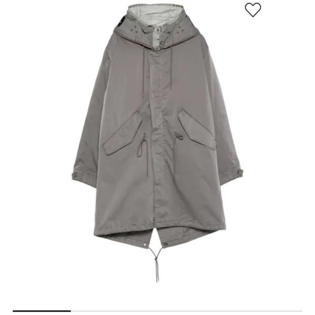 씨피컴퍼니 마이크로 케이 후드 드로스트링 코트 M