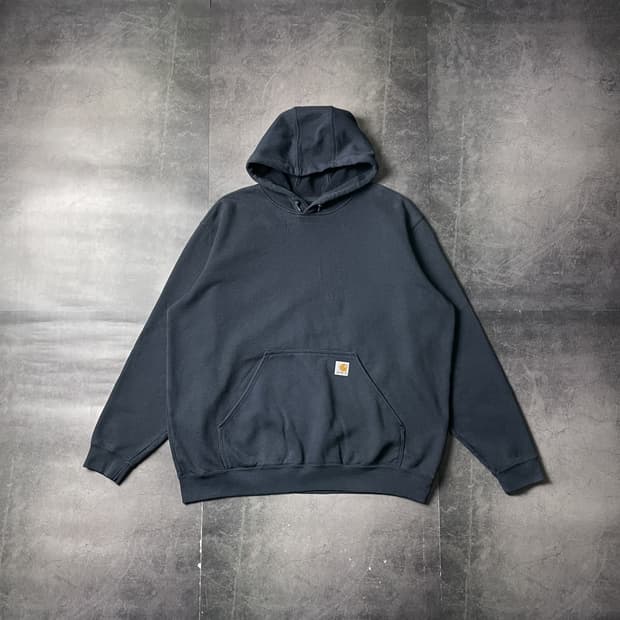 CARHARTT 칼하트 빈티지 네이비 기모 후드티 A00855