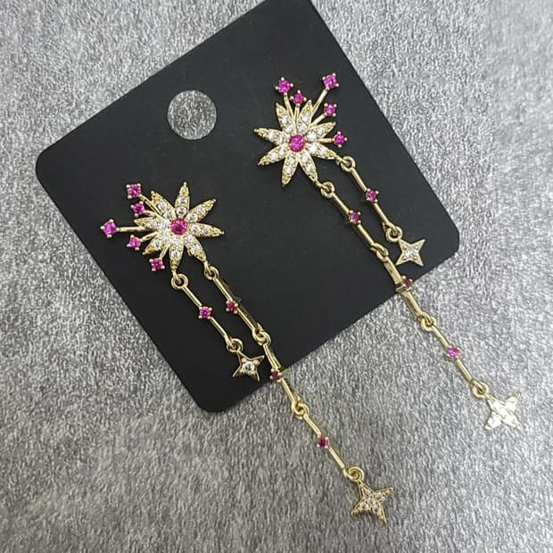 pave drop earrings