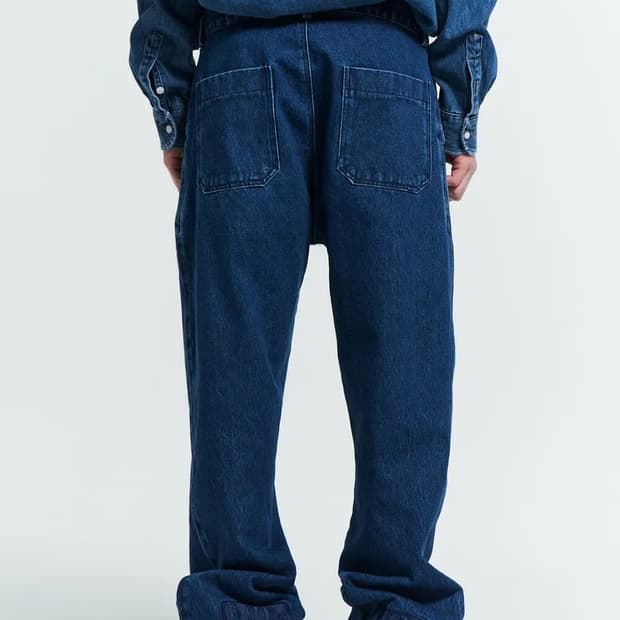 [M] 플라스틱 프로덕트 MPa CALF LOGO DENIM PANTS 