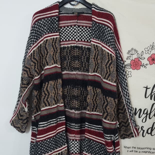 [maje]에스닉 오픈 니트 가디건 80