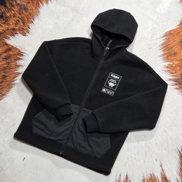 카파 블랙 원포켓 후드 후리스 집업