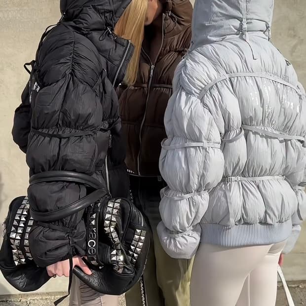 Racerworldwide black puffer jacket