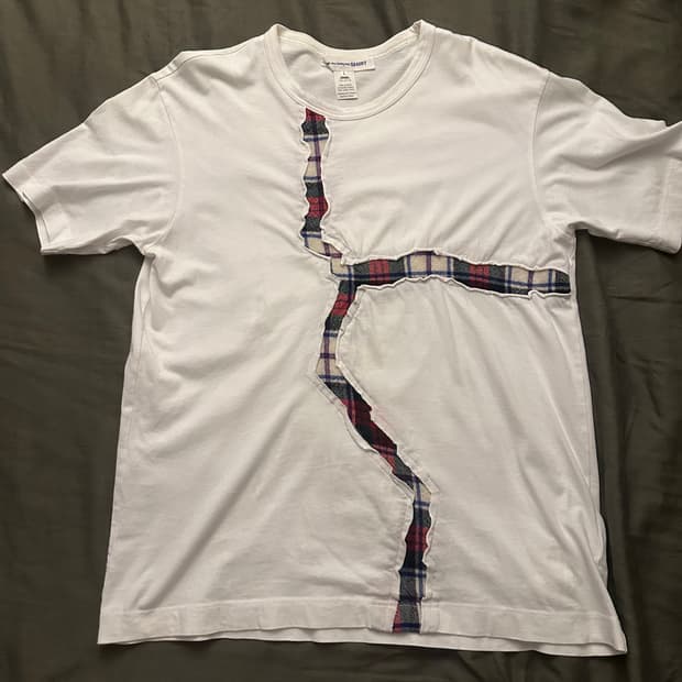 L) Comme des garcons shirt open cut T